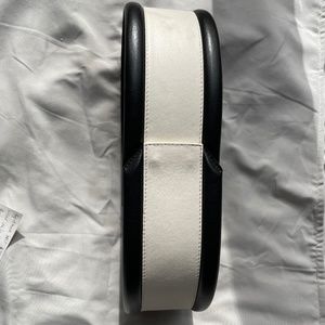 Sportmax leather belt-black and cream